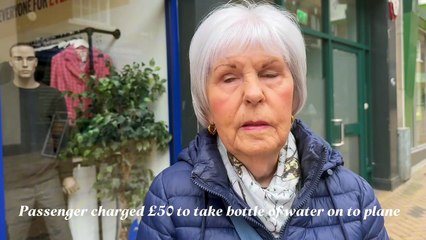 RyanAir charges extra for a 'passenger carrying water' as well as hand luggage