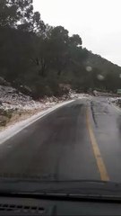 Cae aguanieve en zona sur de Nuevo León