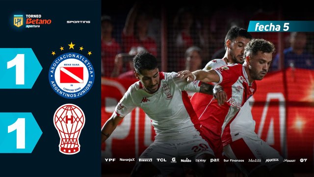 Argentinos Jrs. vs Huracán (1-1) | LPF Torneo Apertura 2025 | Fecha 5