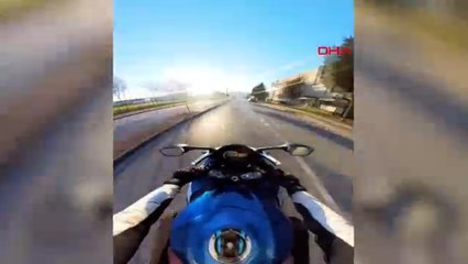 Çanakkale'de trafik güvenliğini tehlikeye düşüren motorcuya 14 bin TL para cezası kesildi