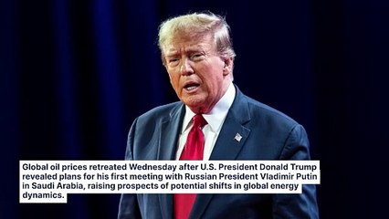 Trump Plans To Meet Russian President To See If 'We Can Get Something Done' — Oil Prices Edge Lower