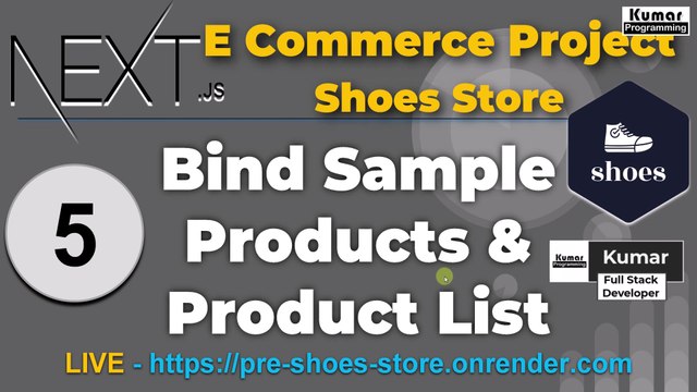 5 - Bind Sample Products - Next.Js-15 eCommerce Project (React js , PostgreSQL , Prisma, ShadCN , Paypal , Stripe integration)