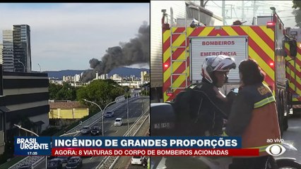 Incêndio atinge galpão na zona norte de São Paulo