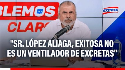Nicolás Lúcar: "Sr. López Aliaga, Exitosa no es un ventilador de excretas"