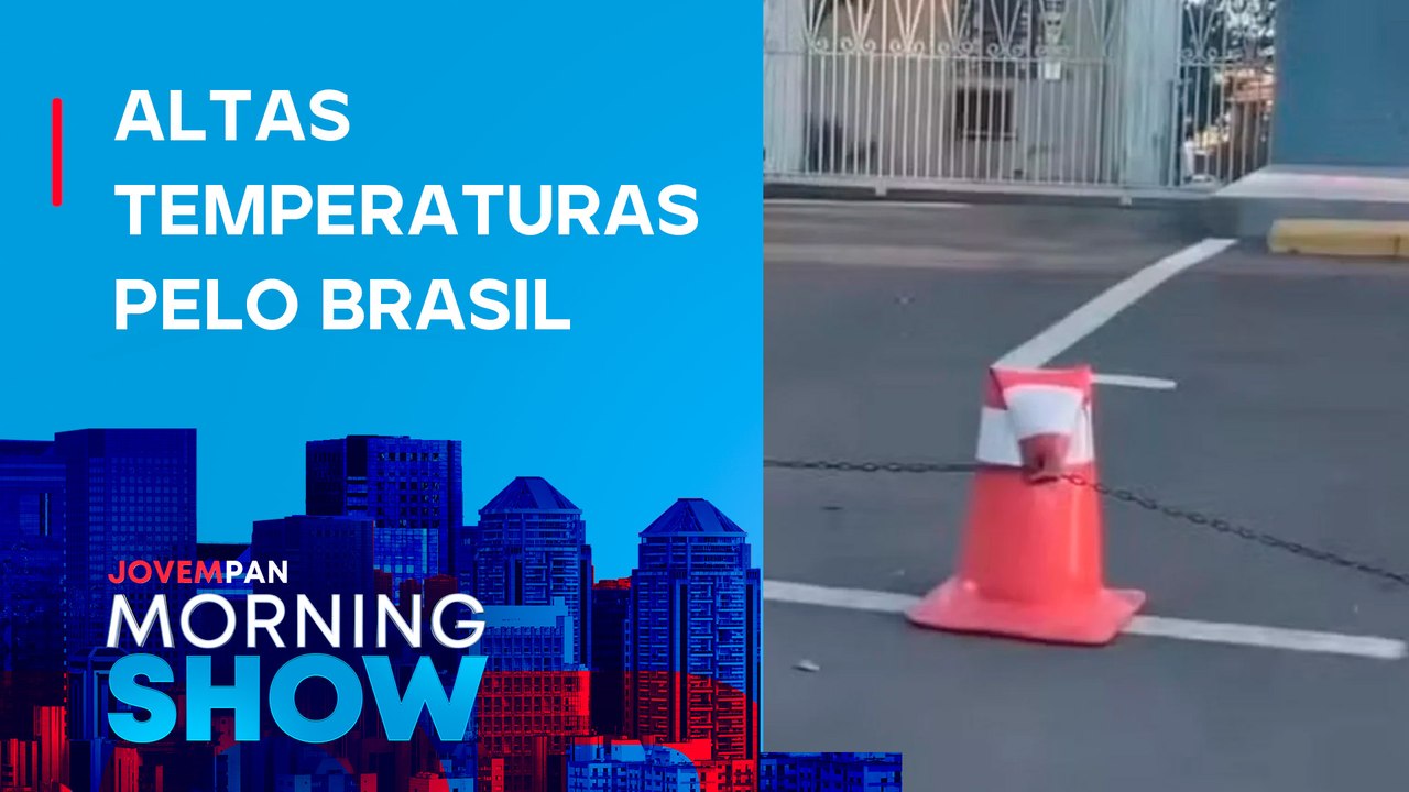Forte CALOR “DERRETE” asfalto e cones de trânsito no RS; VEJA