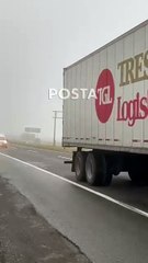 Llovizna y neblina en la carretera Libre a Saltillo