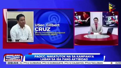 PAOCC, nakatutok na sa kampanya laban sa iba pang kriminal na aktibidad