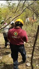 Rescate de senderista lesionado tras resbalar en el Cerro del Topo Chico