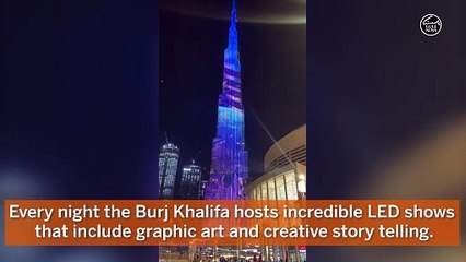 Burj Khalifa displays amazing LED show of space mission