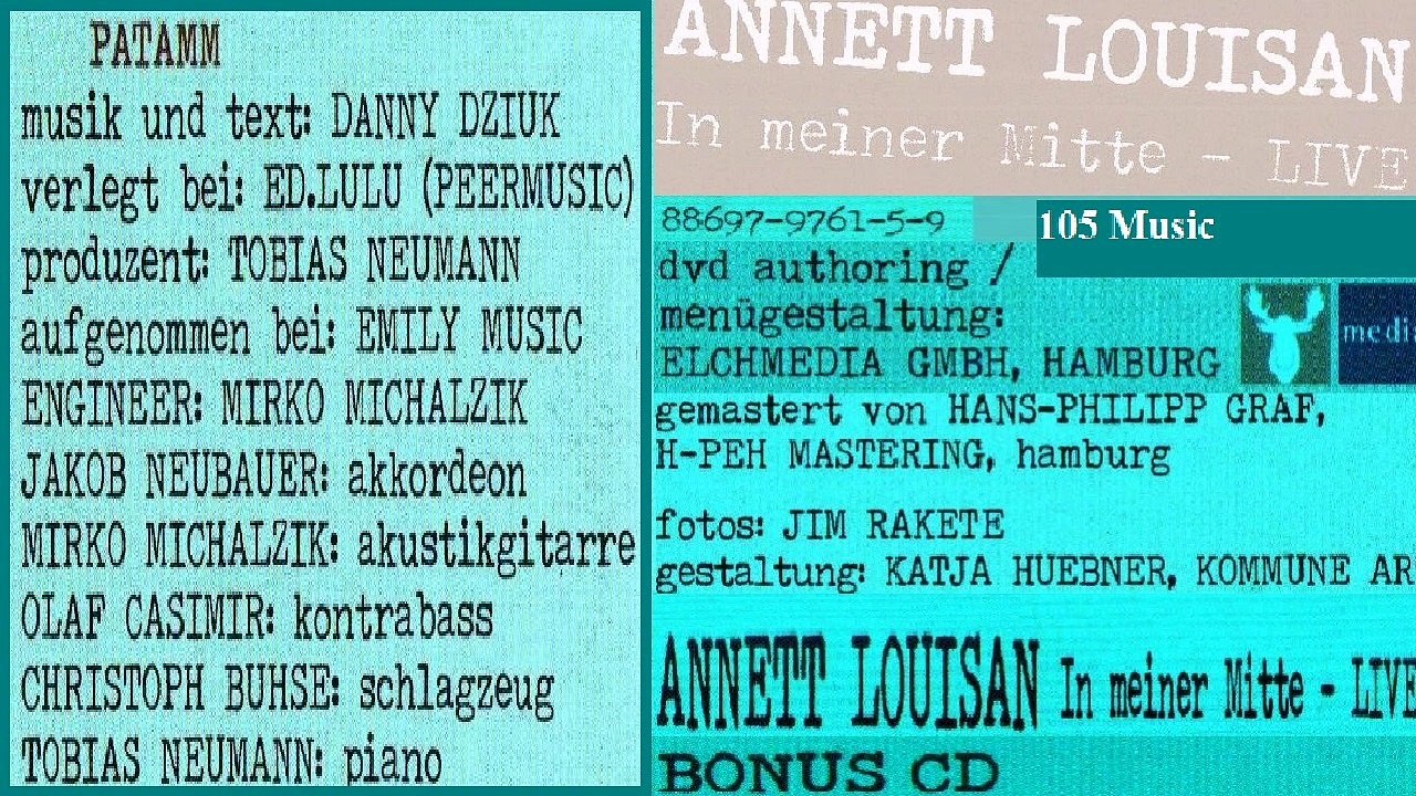 ANNETT LOUISAN — PATAMM | BONUS-CD