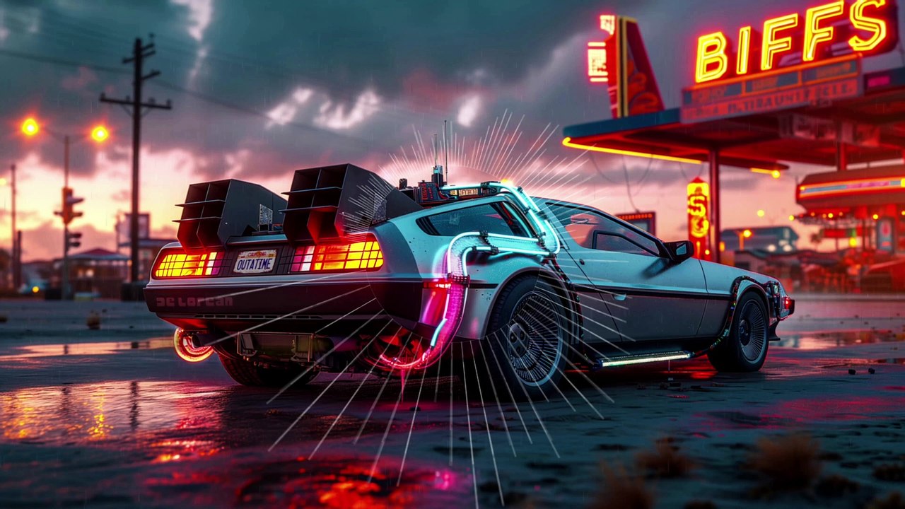 Back to the future a.i. heavy metal generated car and music