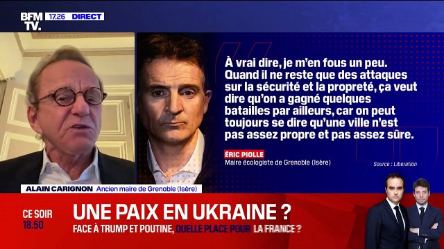Insécurité à Grenoble: La politique municipale a aggravé cette situation , affirme Alain Carignon, ancien maire de Grenoble