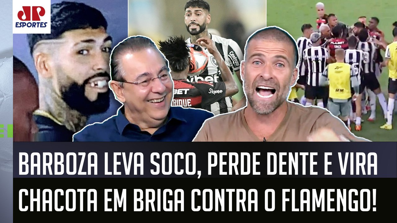 "O BARBOZA NÃO É O BRABÃO??? Ele LEVOU UM SOCO NA CARA do Cleiton e..." BRIGA em Flamengo x Botafogo!