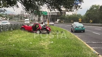 Choque deja dos lesionados en la Carretera Nacional
