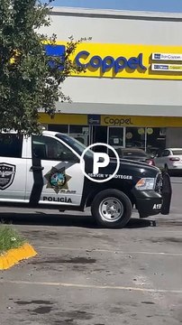 Roban camioneta a balazos en tienda comercial de Apodaca