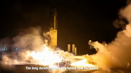 SpaceX Starship fired up for a minute in preparation for flight 8