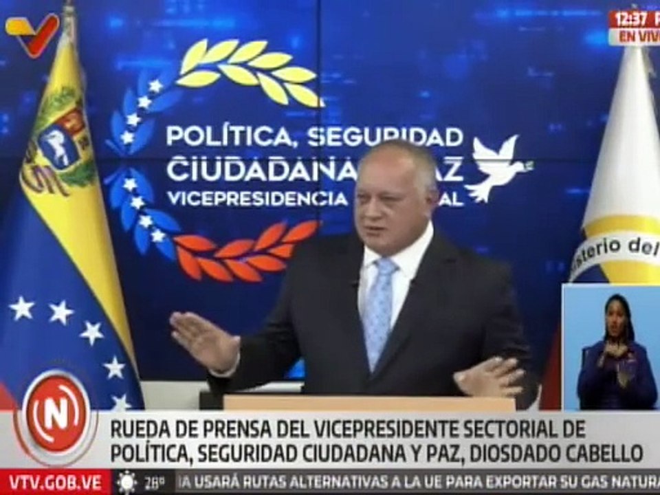 Vpdte. Sec. Cabello expresó que María Corina manifestaba señales para ejecutar operaciones