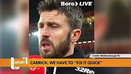 Carrick dismayed after errors cost Boro at Bramall Lane