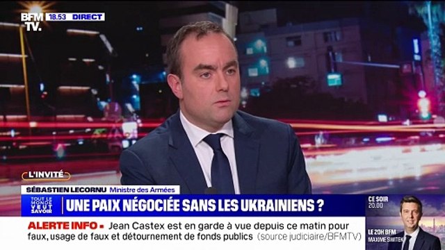 Guerre en Ukraine: Donald Trump veut imposer la paix par la force, notre inquiétude c'est que cette force ne soit que faiblesse , affirme Sébastien Lecornu