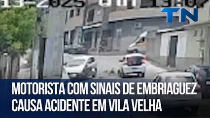 Motorista com sinais de embriaguez causa acidente em Vila Velha