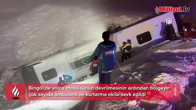 Bingöl'de otobüs devrildi: Çok sayıda ölü ve yaralı var