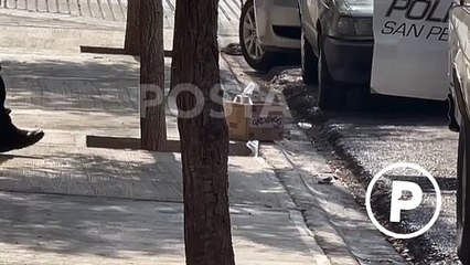 Abandonan caja con presuntas bombas molotov en San Pedro