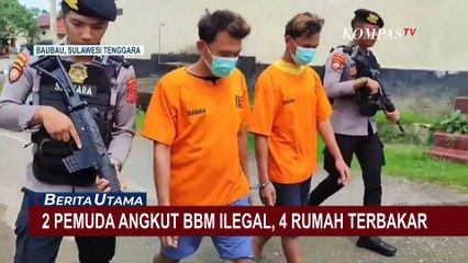 Mobil yang Bawa BBM Ilegal Meledak, 4 Rumah di Kota Baubau Terbakar