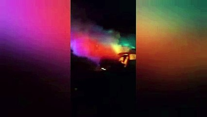 VIDEO: Muere mujer en choque con incendio en la México-Palmillas