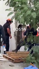 Rescatan y detienen a ladrón que quedó atrapado en una barda de Apodaca