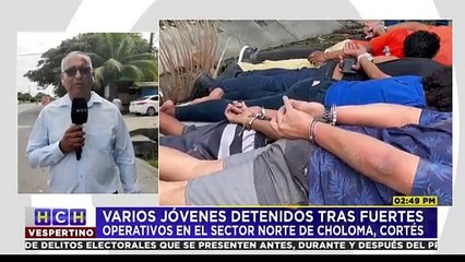 Tras persecución, atrapan a seis presuntos extorsionadores en Choloma