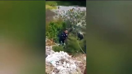 VIDEO: Acusa discapacitado a esposa de lanzarlo a canal en Ecatepec