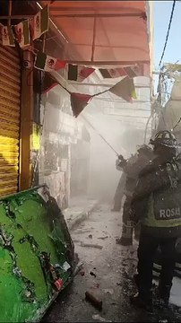 Incendio en la zona de la Merced consume puestos semifijos y locales comerciales