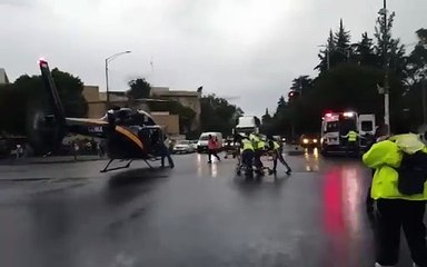 Helicóptero de la SSC brinda apoyo en el traslado de paciente por enfermedad