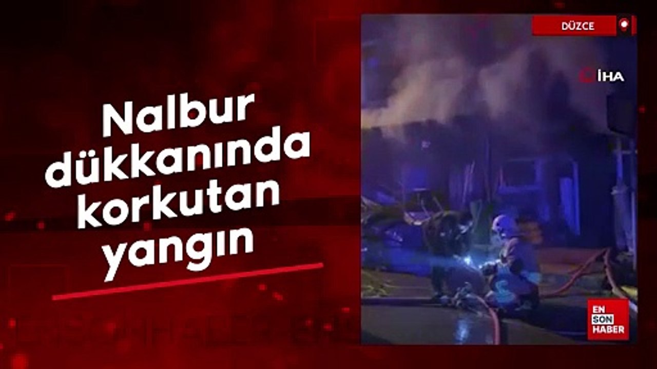 Düzce'de nalbur dükkanında korkutan yangın