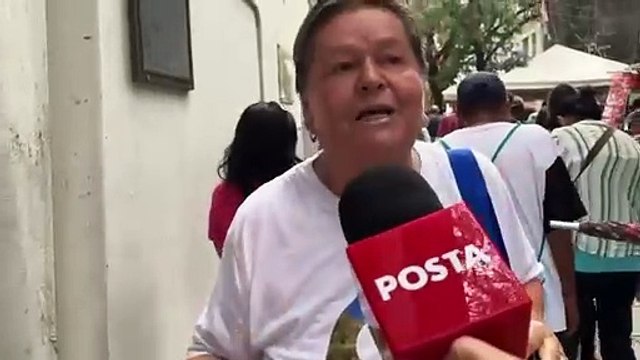 Fallas en caja del banco Bienestar causa larga fila