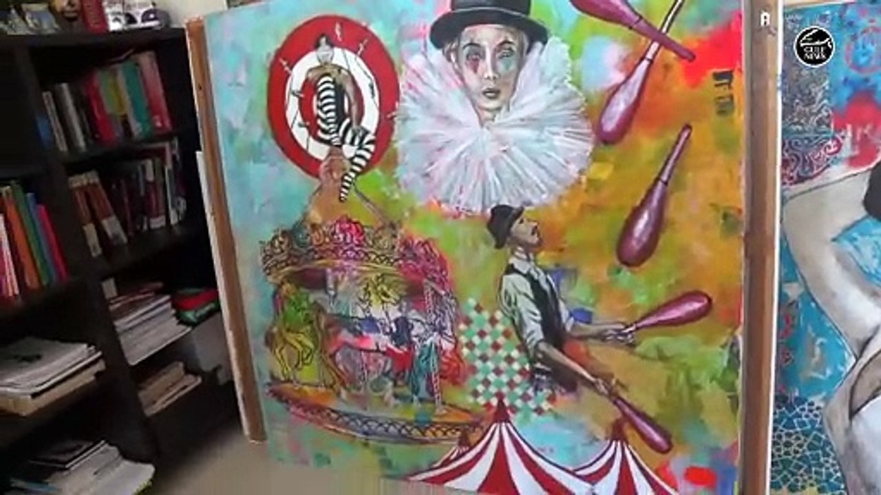 Dubai-based Egyptian artist uses tea bags in paintings