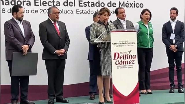 VIDEO: Delfina Gómez promete un gobierno de soluciones, convoca a la unidad