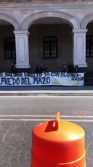 Protestan mujeres y advierten de no levantar plantón del palacio de Gobierno