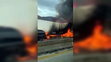 Cierran autopista México-Querétaro por choque múltiple que deja 2 heridos