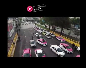Taxistas generan caos vial en la Ciudad de México por aumento de tarifas