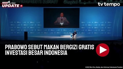 Prabowo Sebut Makan Bergizi Gratis Investasi Besar Indonesia di World Governments Summit 2025