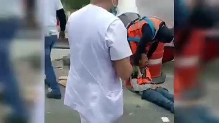 Choque múltiple en el Circuito Exterior Mexiquense deja cuatro heridos