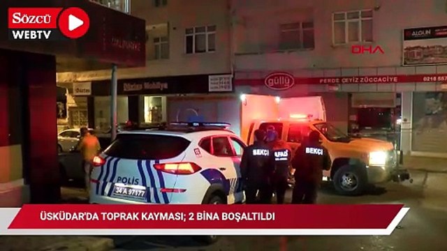 Üsküdar'da toprak kayması; 2 bina boşaltıldı