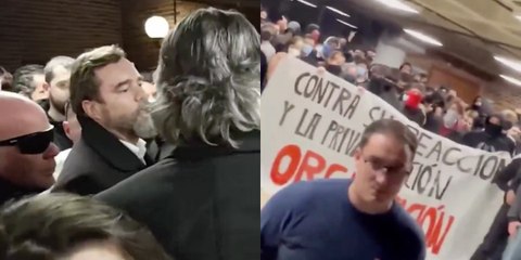 Centenares de comunistas revientan la conferencia de Iván Espinosa de los Monteros en la Complutense