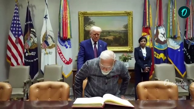 Modi Trump Meeting: ట్రంప్ సూపర్ గిఫ్ట్.. రెండు దేశాలు మంచి ఫ్రెండ్స్ | PM Modi US Visit