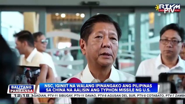 NSC, iginiit na walang ipinangako ang Pilipinas sa China na aalisin ang Typhon missile ng U.S.