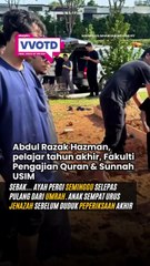 Berat ujian, tapi dia tetap kuat! Semoga roh arwah dicucuri rahmat & anak ini terus tabah.