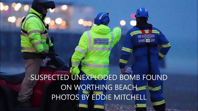 Suspected unexploded bomb found on Worthing beach