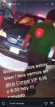 Así quedó la camioneta de Regalito, de Los Payasónicos, tras chocar contra un muro de contención