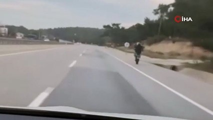 Çanakkale’de tek teker üzerinde giden motosikletliye 13 bin 420 lira para cezası